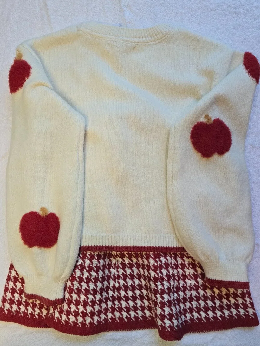 Cupcakes & Cashmere Girl's Sweater and Houndstooth Skirt Set - Apples